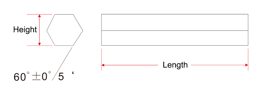 Homogeneous Hexagonal Light Guide Rod